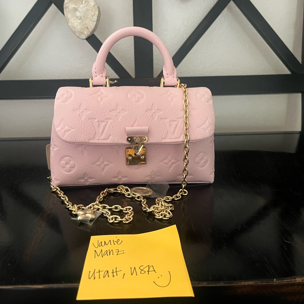 BRAND NEW LOUIS VUTTON NANO MADELEINE IN CONFETTI PINK